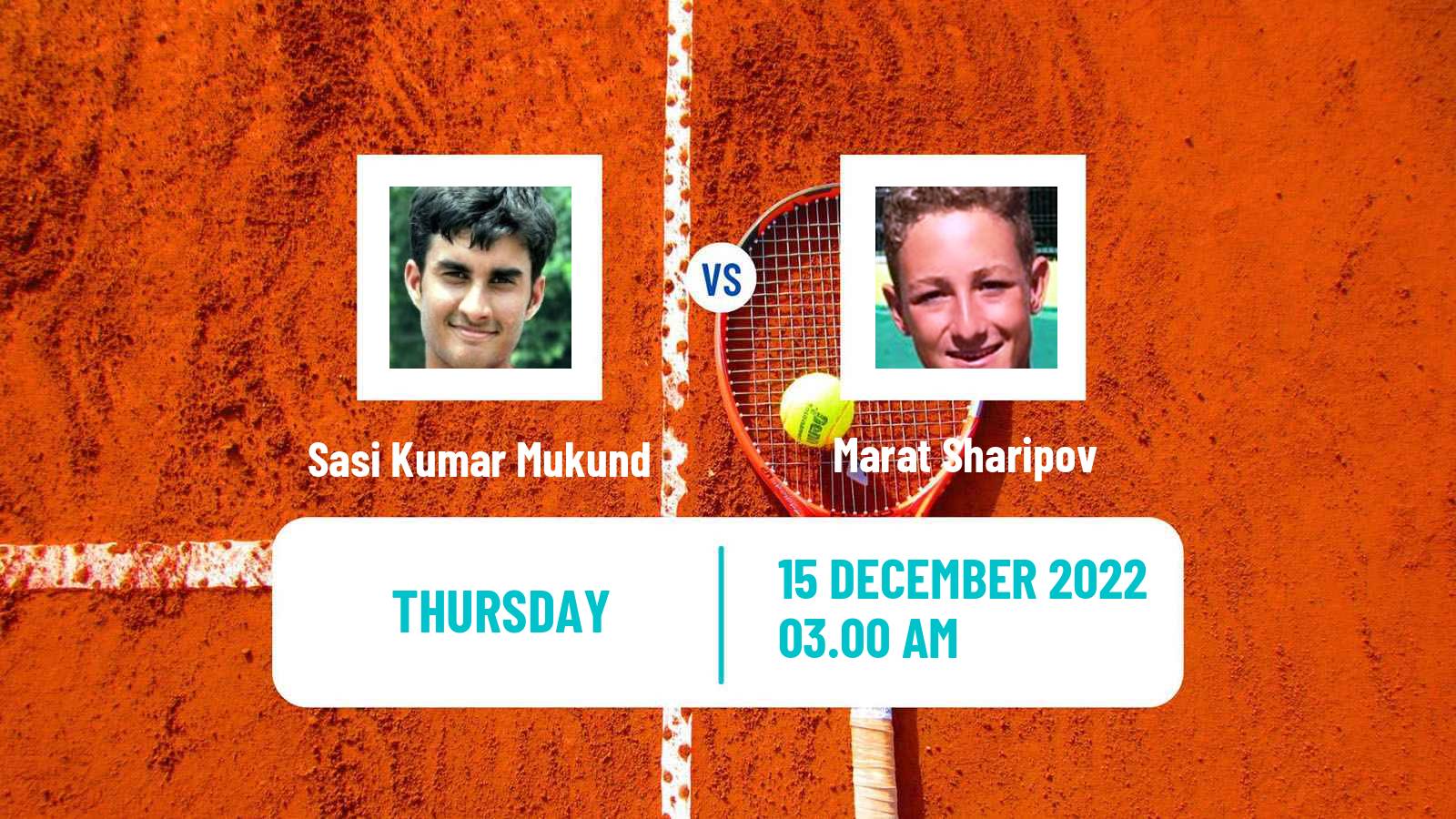 Tennis ITF Tournaments Mukund Sasikumar - Marat Sharipov