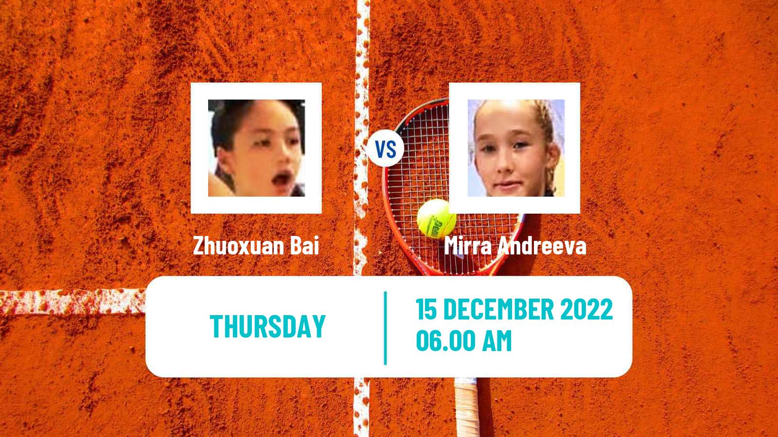 Tennis ITF Tournaments Zhuoxuan Bai - Mirra Andreeva