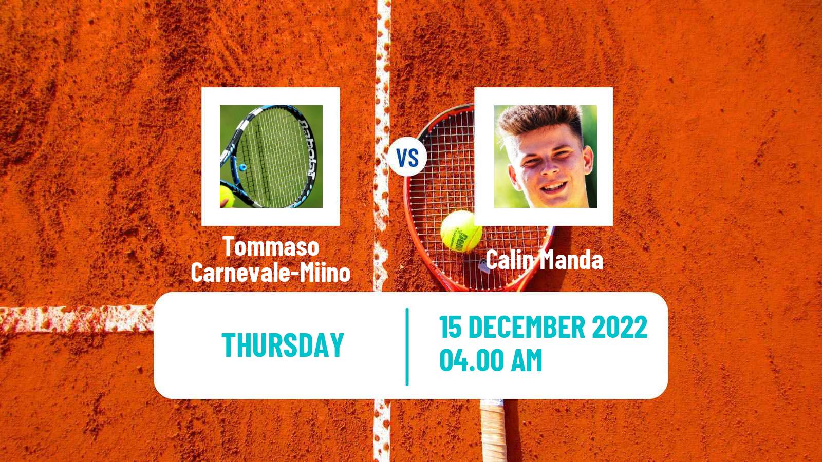 Tennis ITF Tournaments Tommaso Carnevale-Miino - Calin Manda