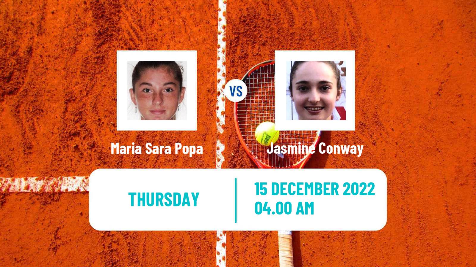 Tennis ITF Tournaments Maria Sara Popa - Jasmine Conway