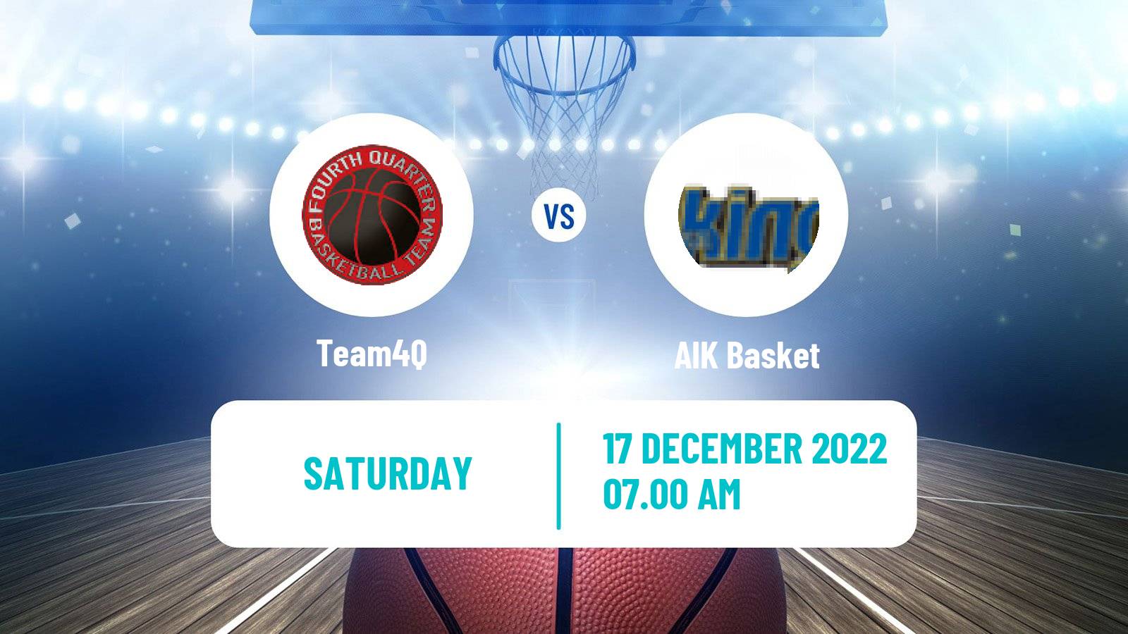 Basketball Swedish Superettan Basketball Team4Q - AIK Basket