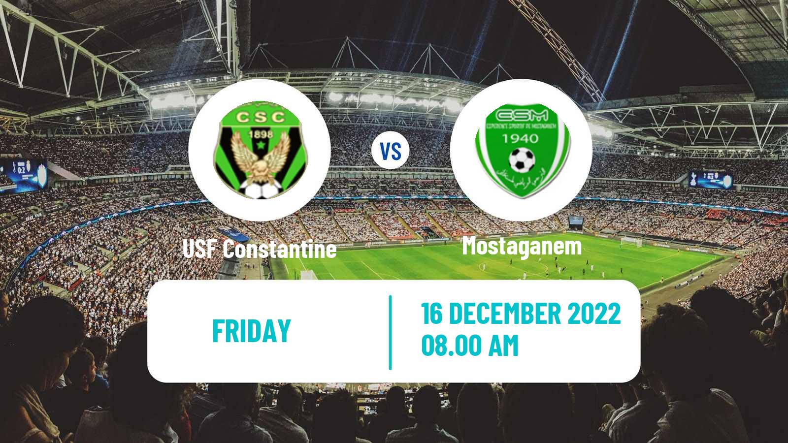 Soccer Algerian Cup USF Constantine - Mostaganem