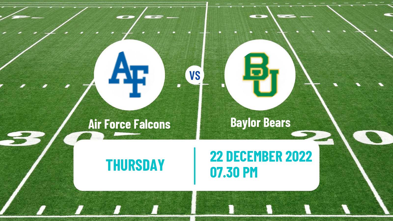 American football NCAA College Football Air Force Falcons - Baylor Bears