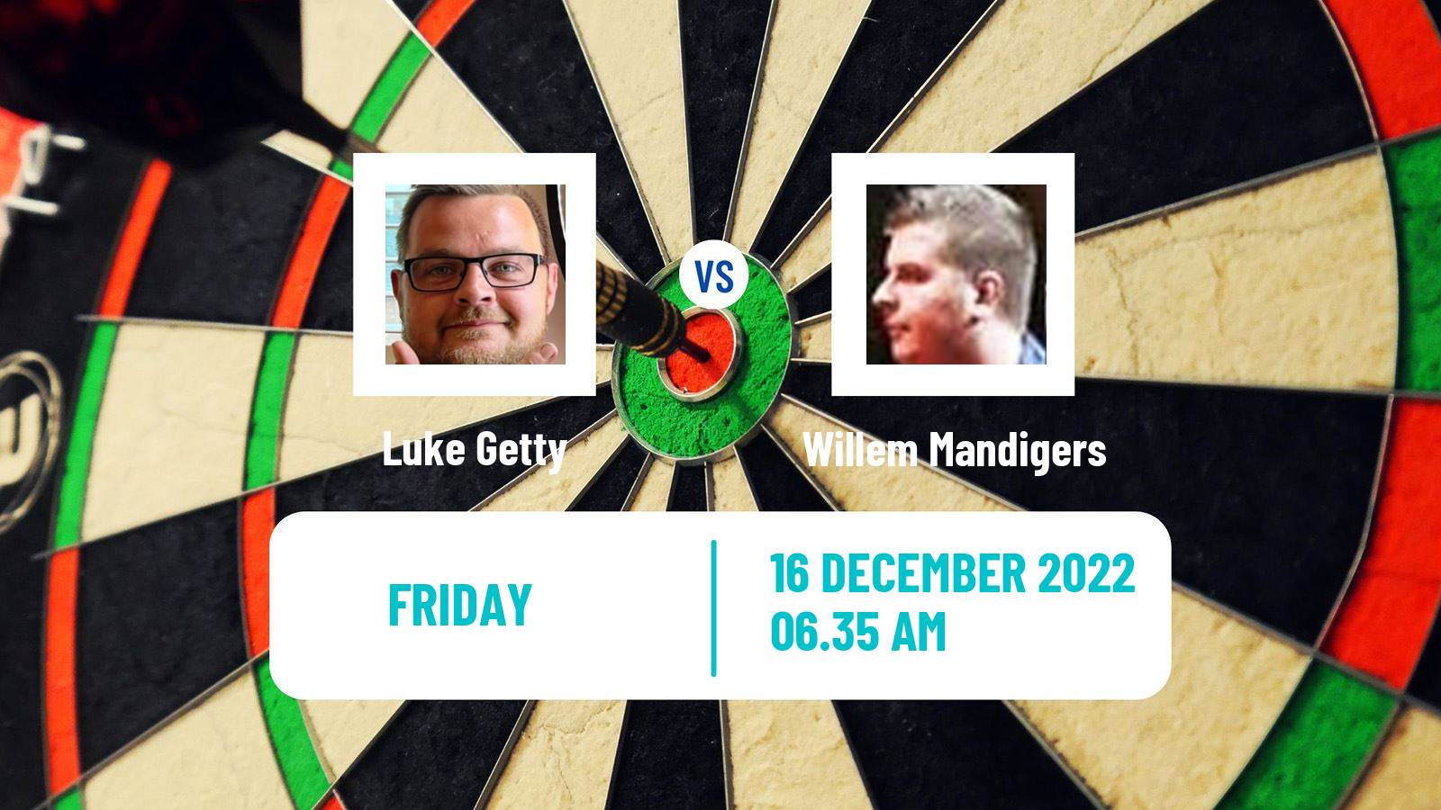 Darts Darts Luke Getty - Willem Mandigers