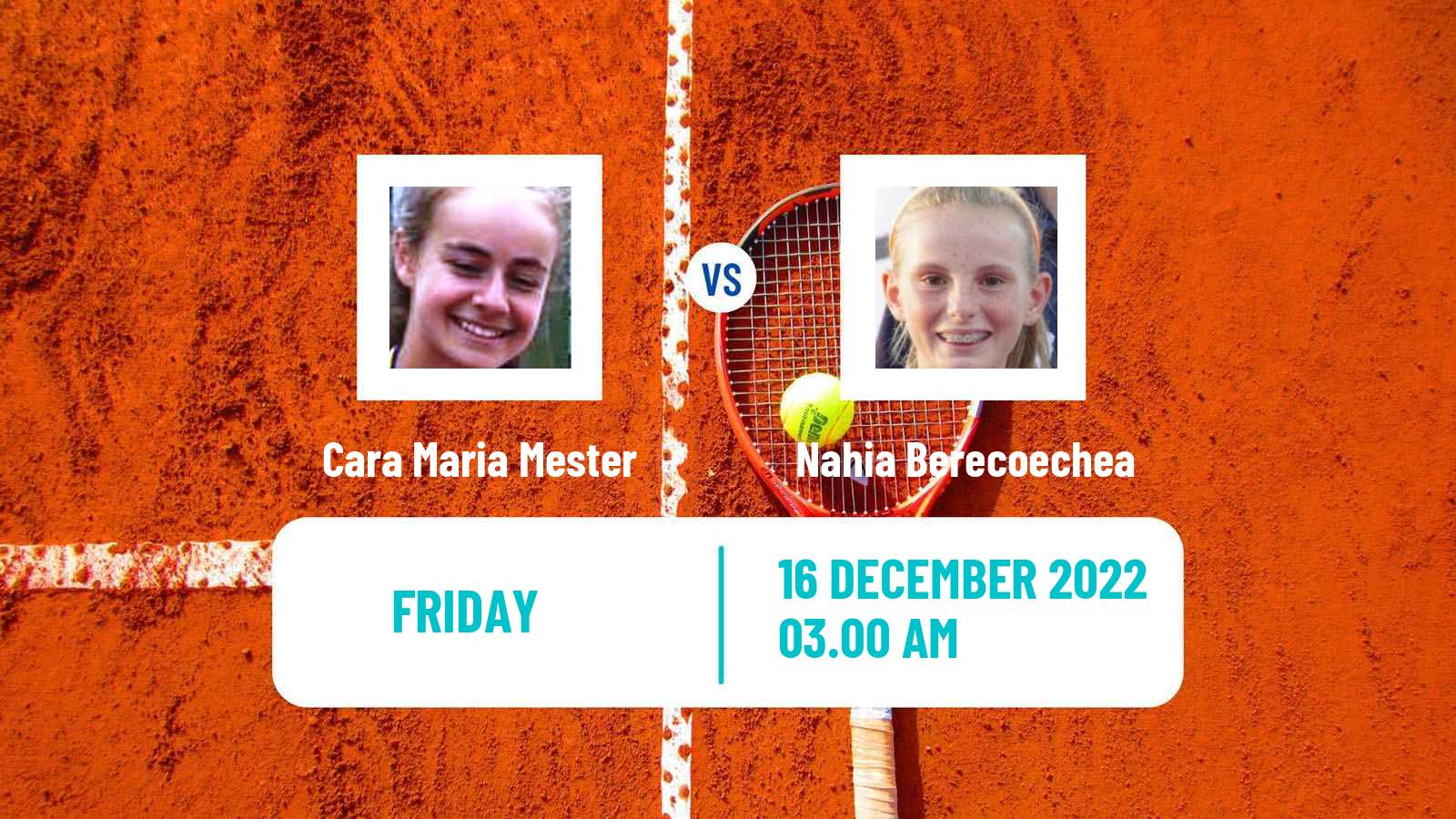 Tennis ITF Tournaments Cara Maria Mester - Nahia Berecoechea