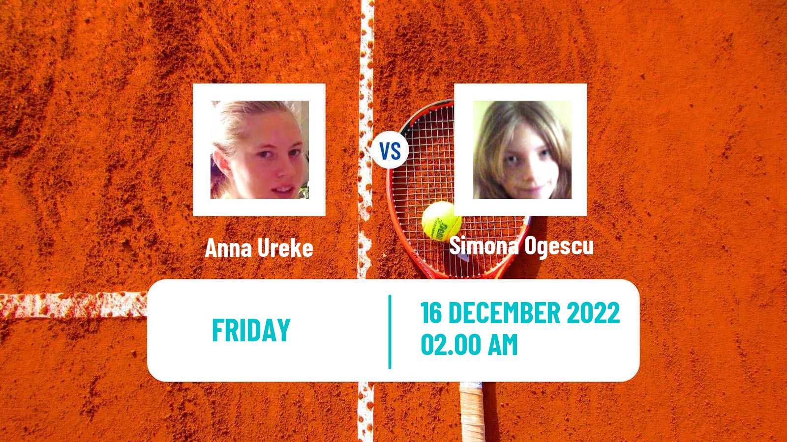 Tennis ITF Tournaments Anna Ureke - Simona Ogescu