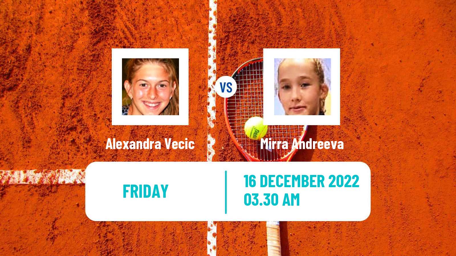 Tennis ITF Tournaments Alexandra Vecic - Mirra Andreeva