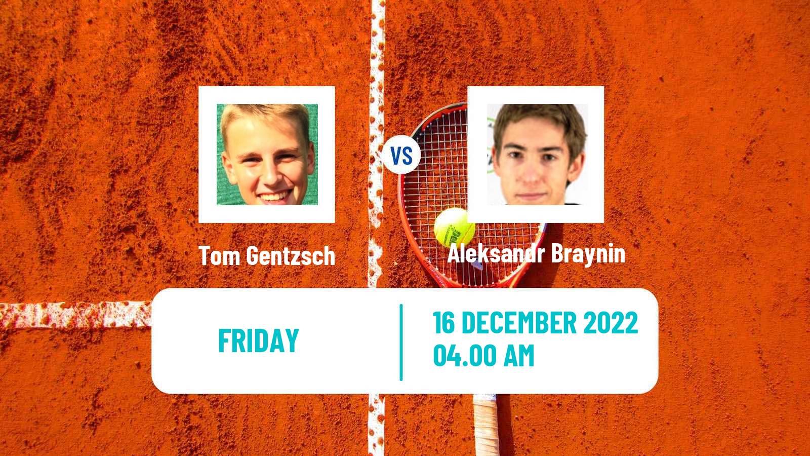 Tennis ITF Tournaments Tom Gentzsch - Aleksandr Braynin