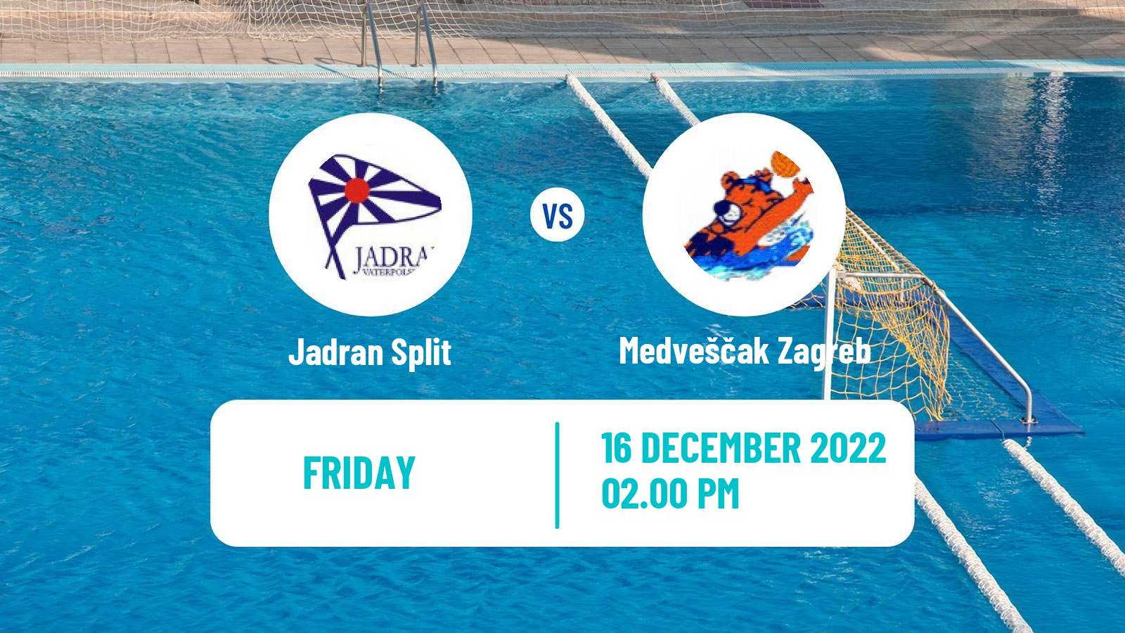 Water polo Croatian Water Polo Prva Liga Jadran Split - Medveščak Zagreb