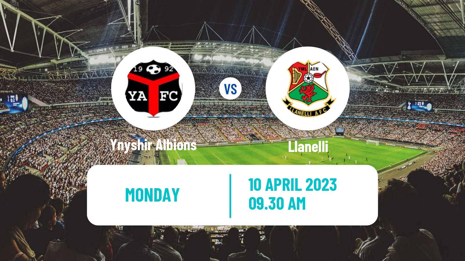 Soccer Welsh Cymru South Ynyshir Albions - Llanelli