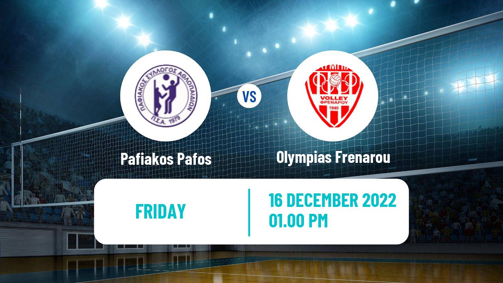 Volleyball Cypriot Championship Volleyball Pafiakos Pafos - Olympias Frenarou