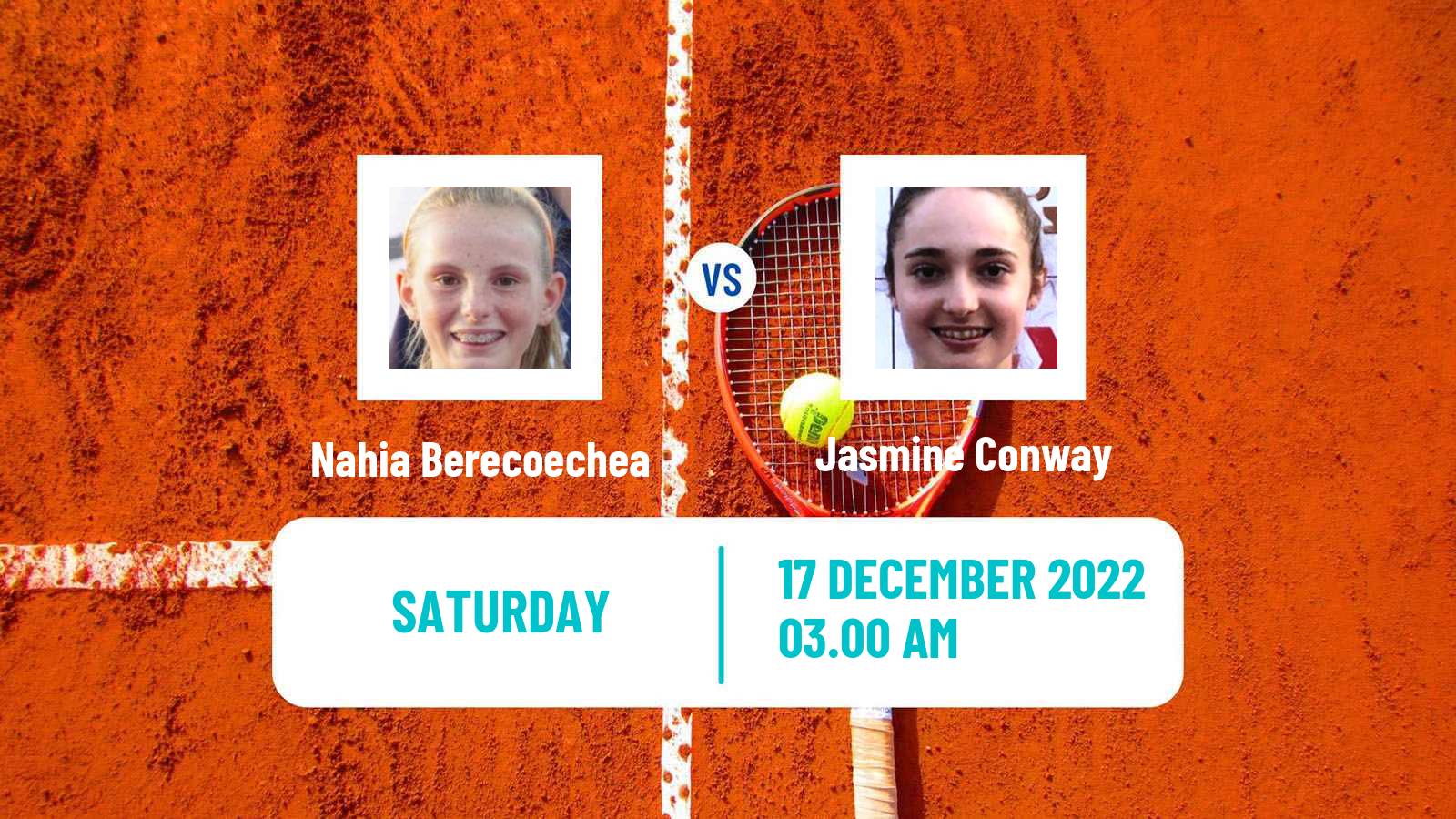 Tennis ITF Tournaments Nahia Berecoechea - Jasmine Conway