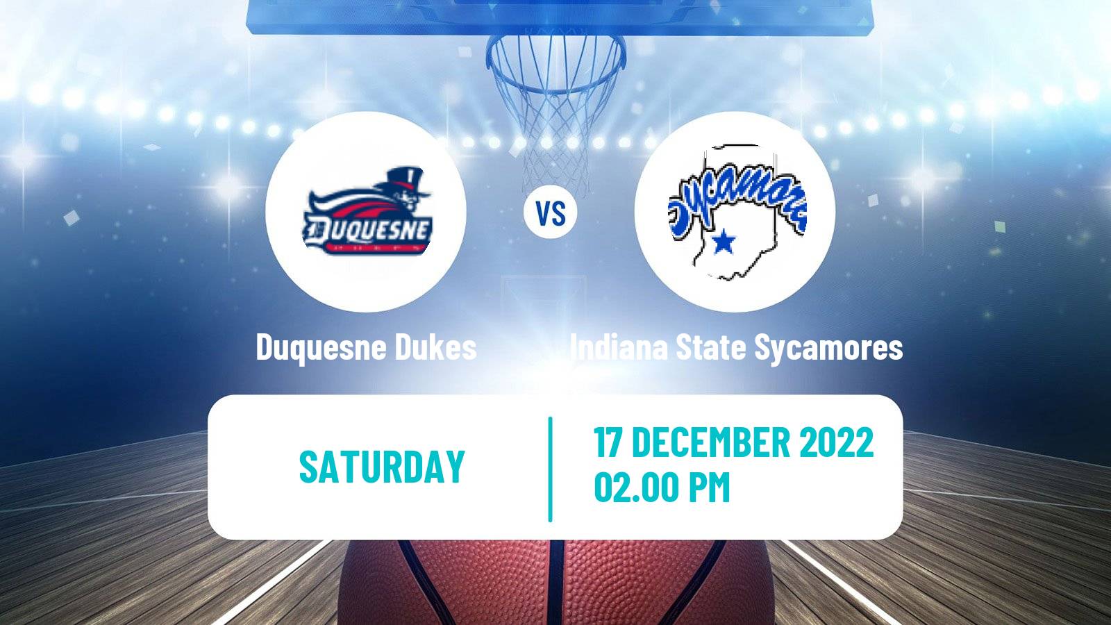 Basketball NCAA College Basketball Duquesne Dukes - Indiana State Sycamores