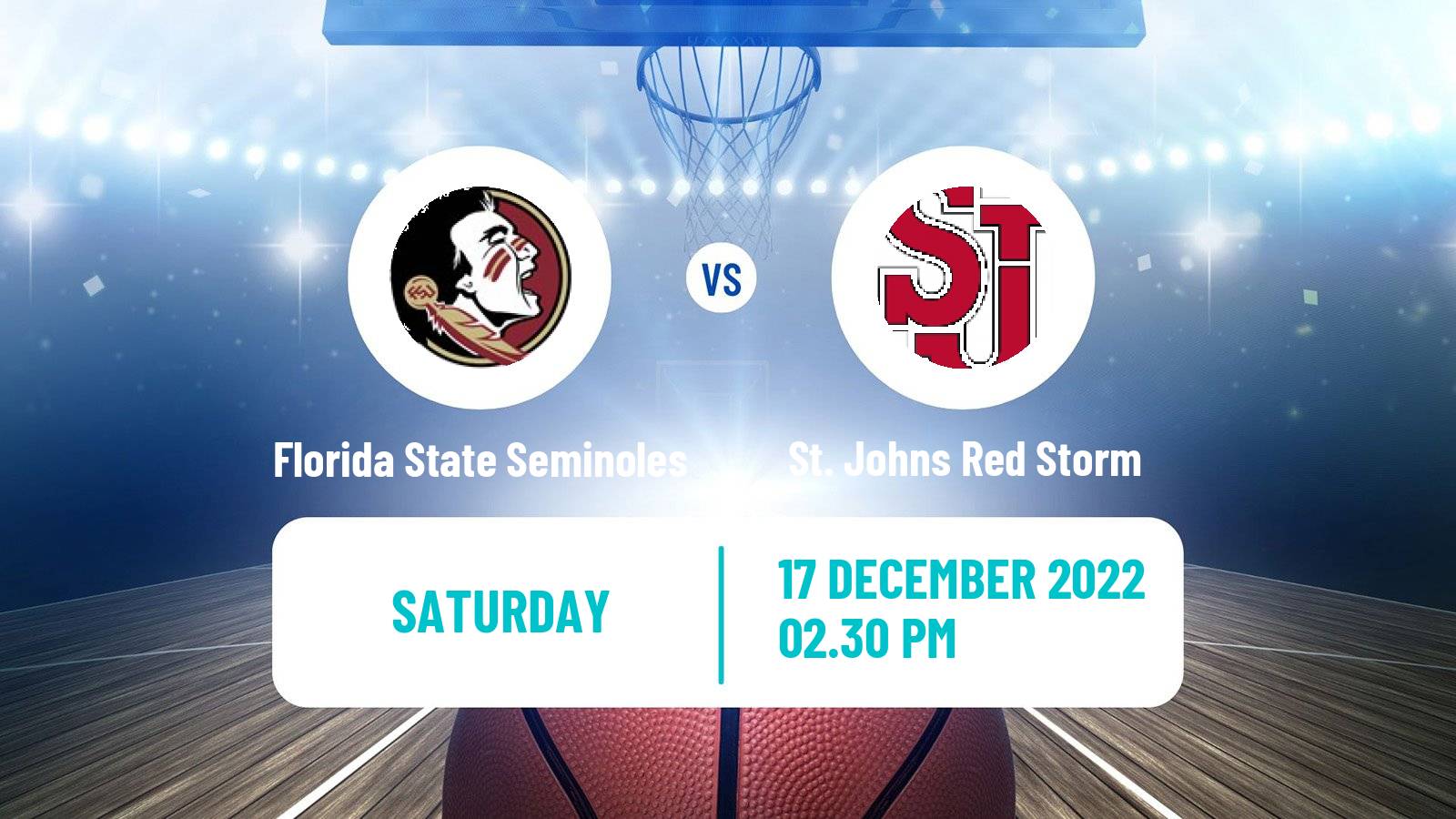 Basketball NCAA College Basketball Florida State Seminoles - St. Johns Red Storm