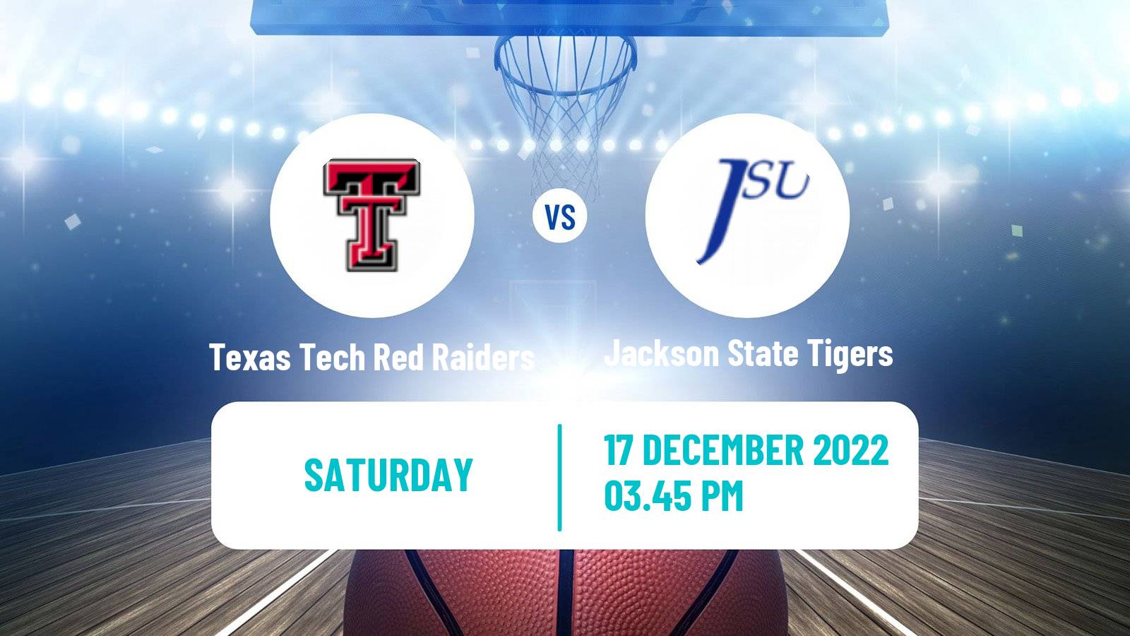 Basketball NCAA College Basketball Texas Tech Red Raiders - Jackson State Tigers