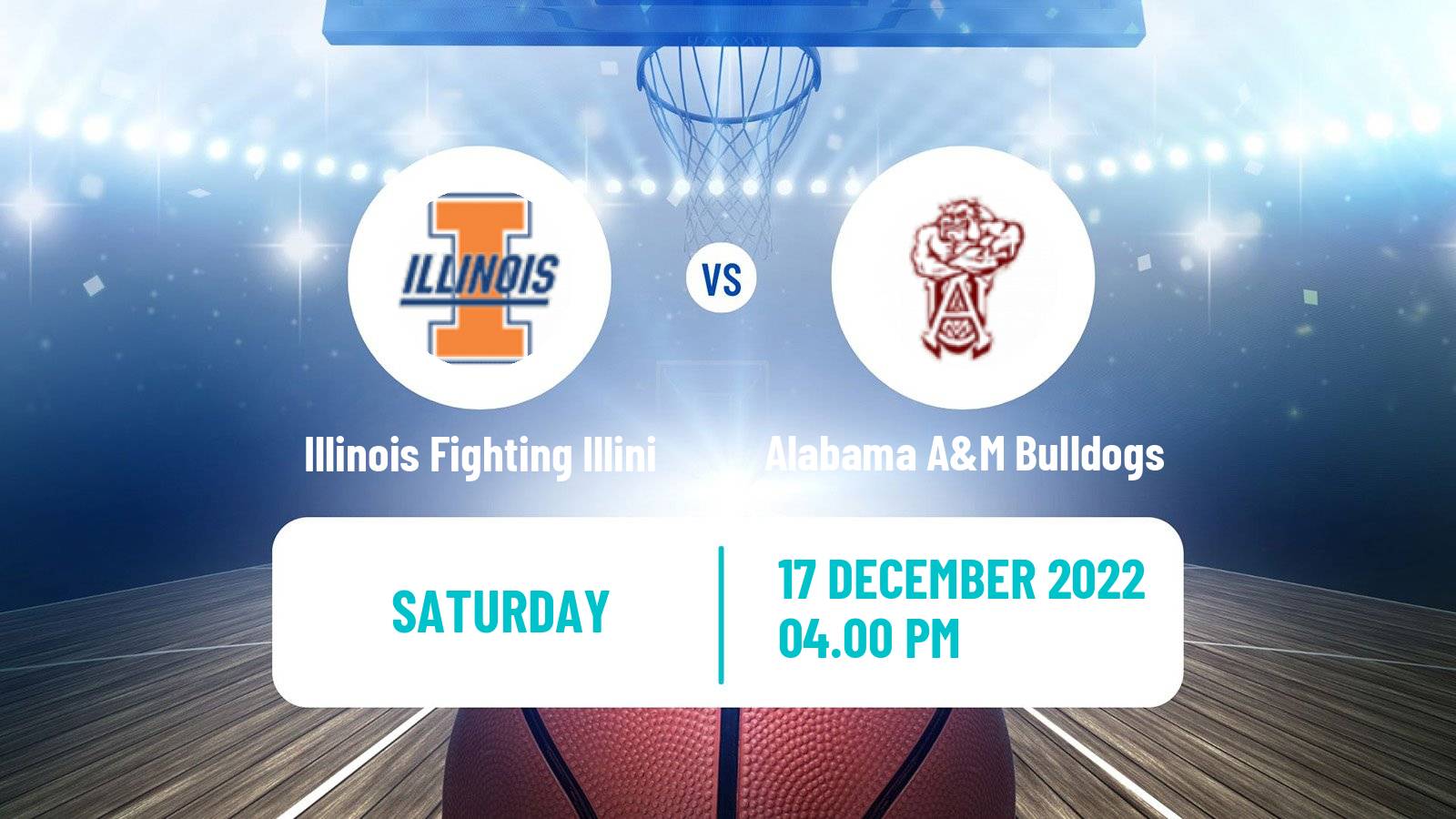 Basketball NCAA College Basketball Illinois Fighting Illini - Alabama A&M Bulldogs