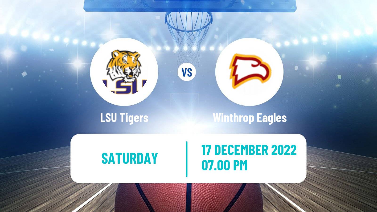 Basketball NCAA College Basketball LSU Tigers - Winthrop Eagles