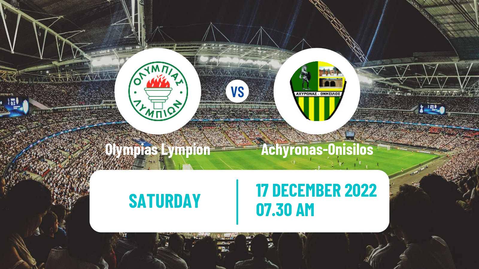 Soccer Cypriot Division 2 Olympias Lympion - Achyronas-Onisilos