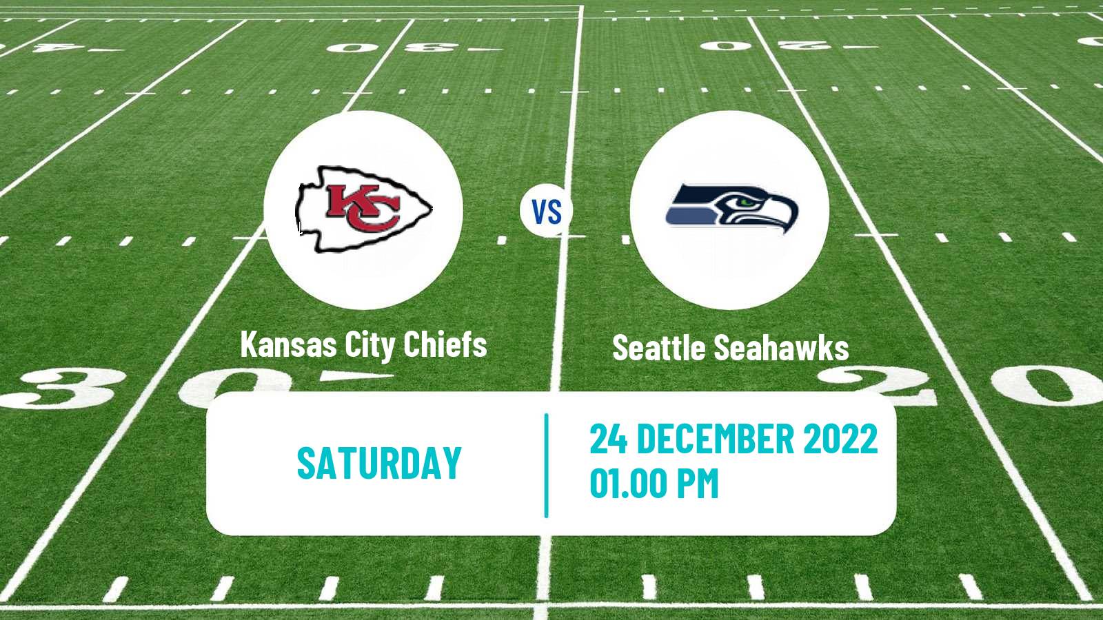 American football NFL Kansas City Chiefs - Seattle Seahawks