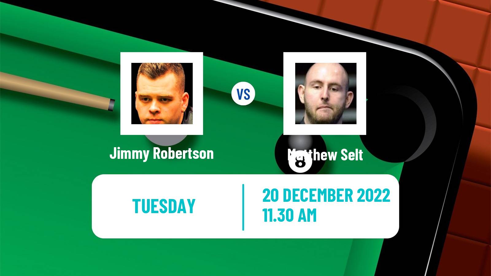 Snooker Snooker Jimmy Robertson - Matthew Selt