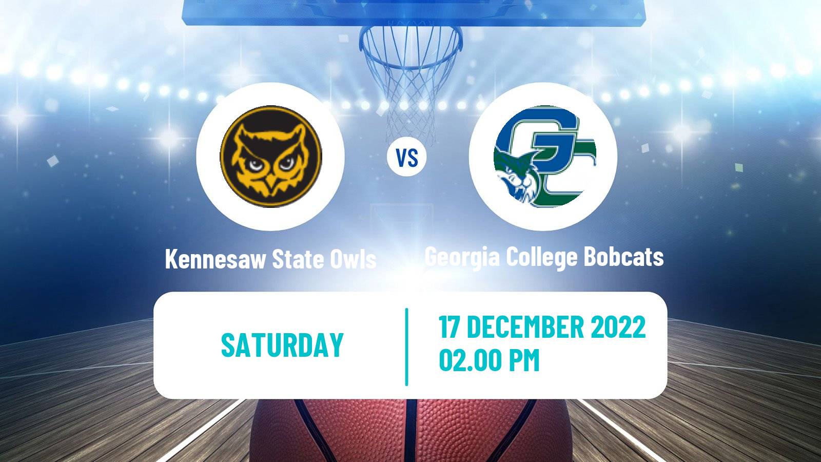 Basketball NCAA College Basketball Kennesaw State Owls - Georgia College Bobcats