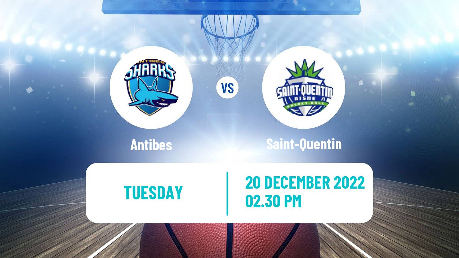 Basketball French LNB Pro B Antibes - Saint-Quentin