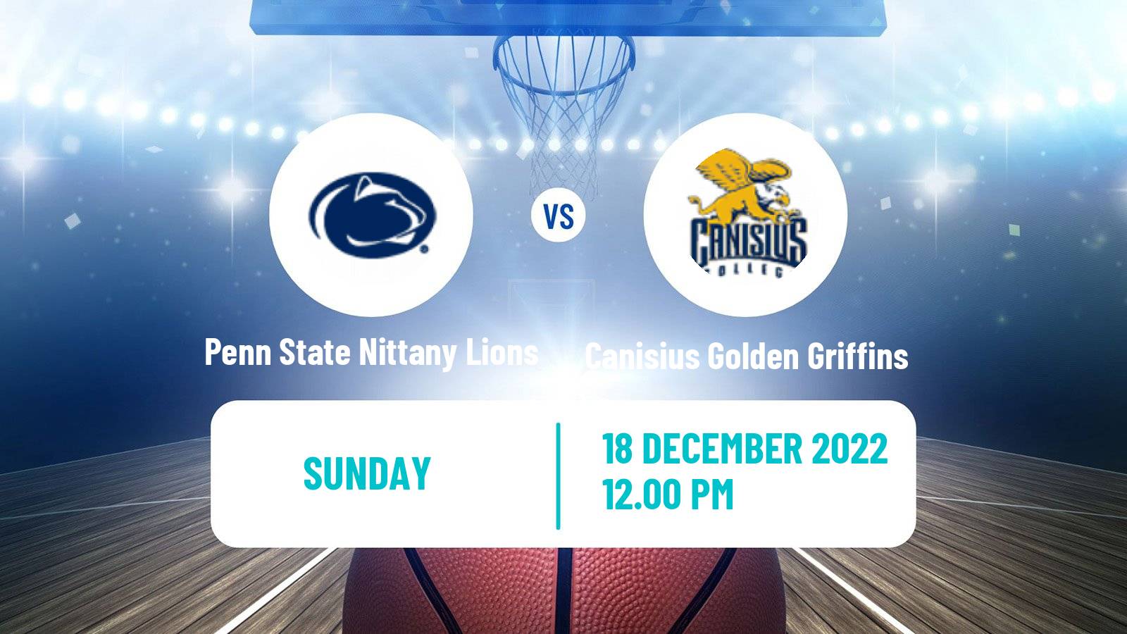 Basketball NCAA College Basketball Penn State Nittany Lions - Canisius Golden Griffins