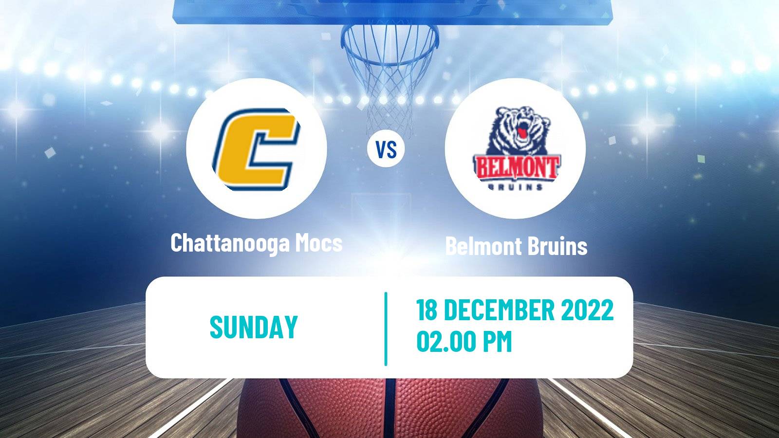 Basketball NCAA College Basketball Chattanooga Mocs - Belmont Bruins