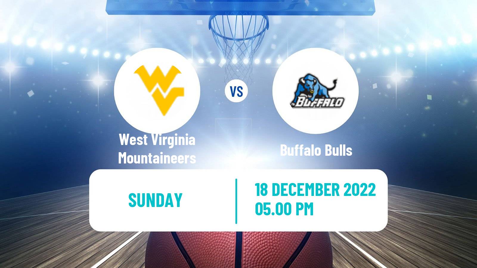 Basketball NCAA College Basketball West Virginia Mountaineers - Buffalo Bulls