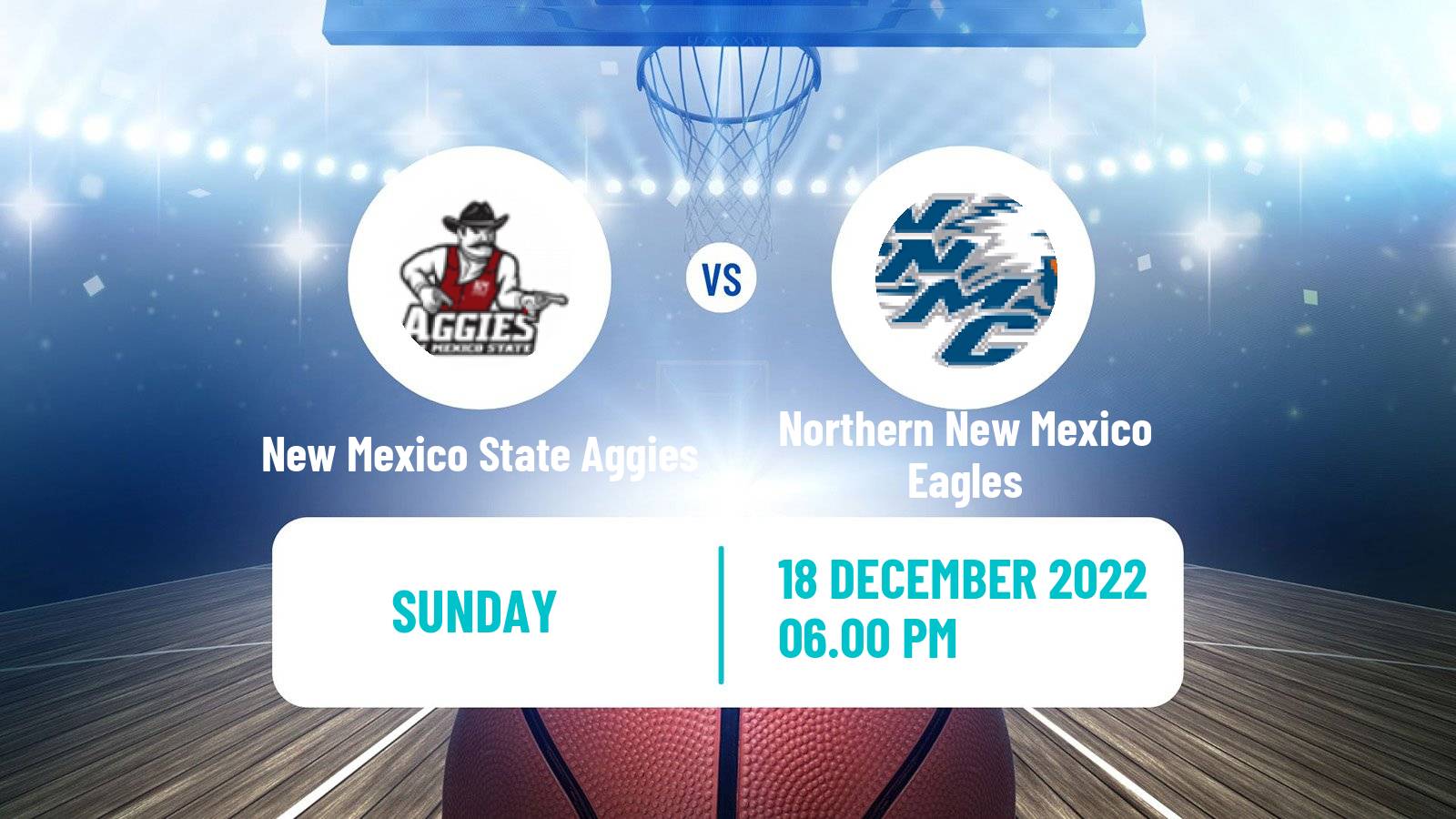Basketball NCAA College Basketball New Mexico State Aggies - Northern New Mexico Eagles