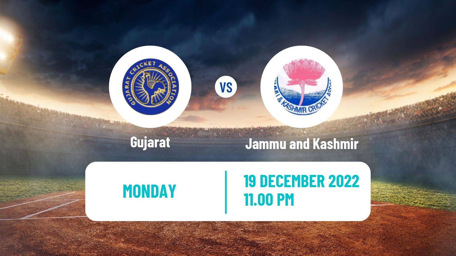 Cricket Ranji Trophy Gujarat - Jammu and Kashmir