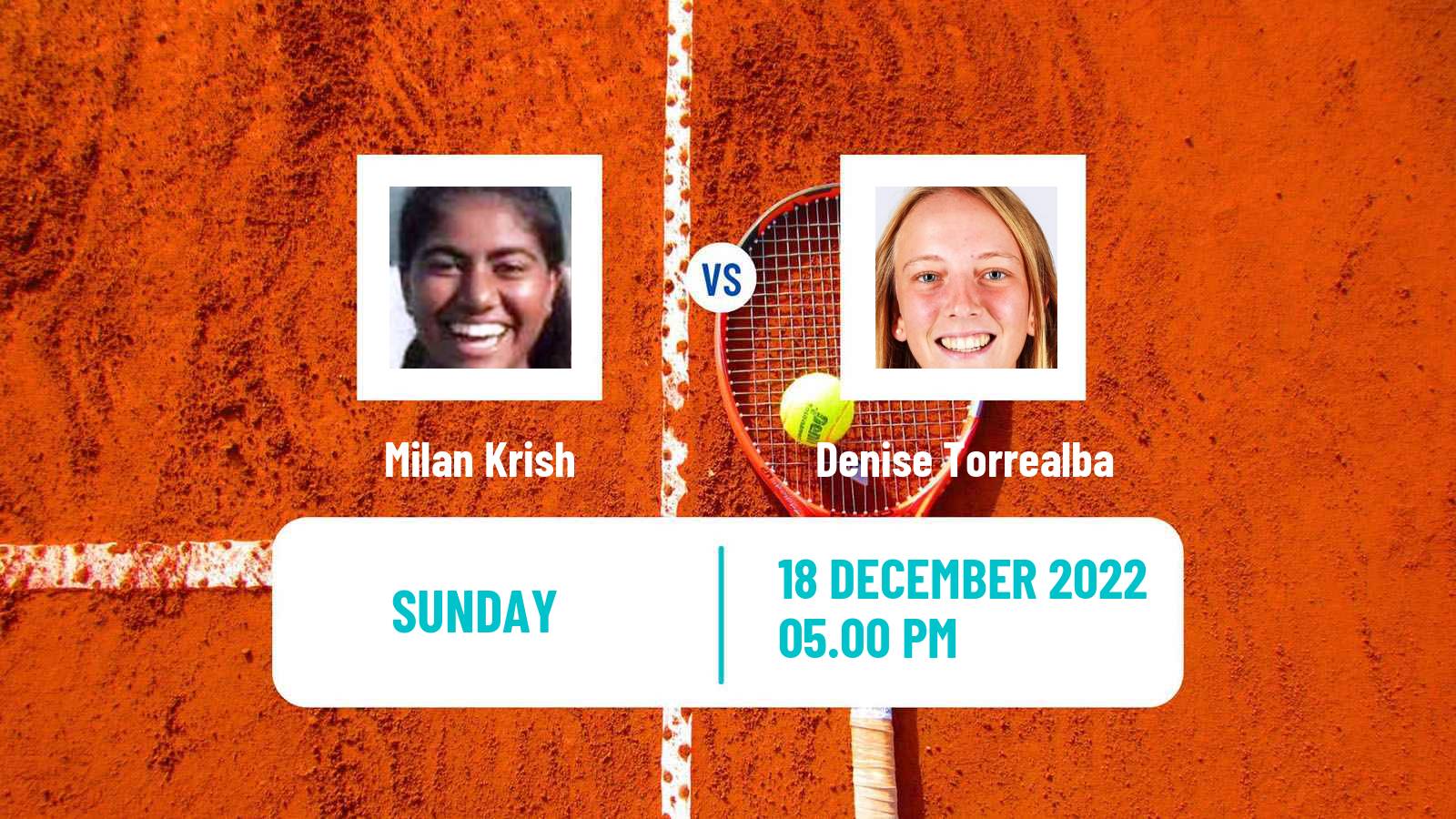 Tennis ITF Tournaments Milan Krish - Denise Torrealba