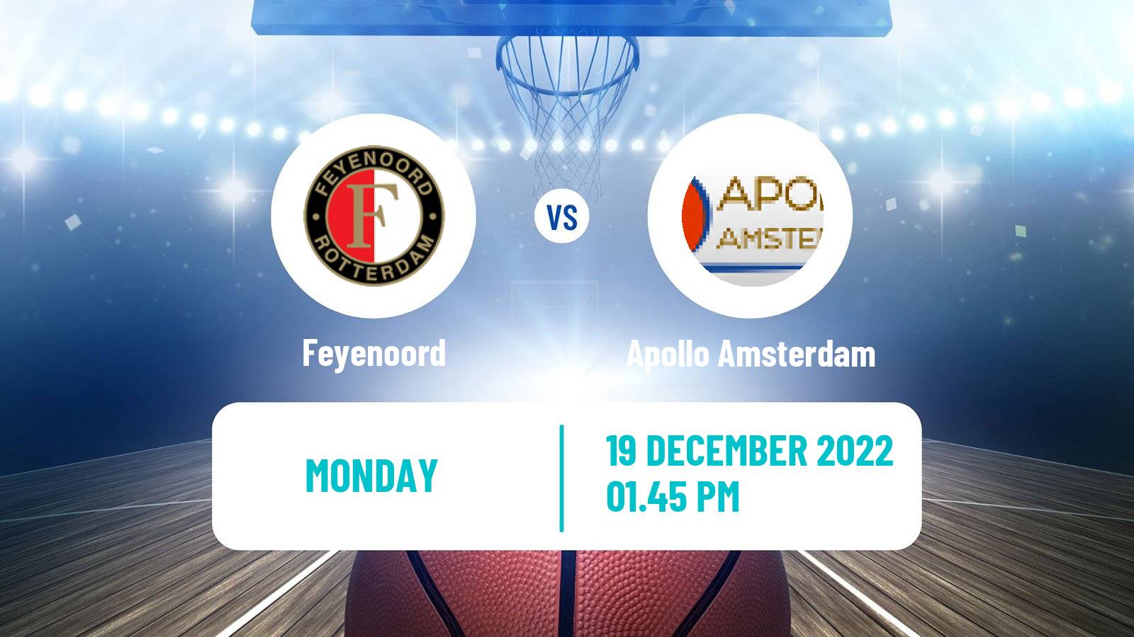 Basketball Dutch DBL Cup Feyenoord - Apollo Amsterdam