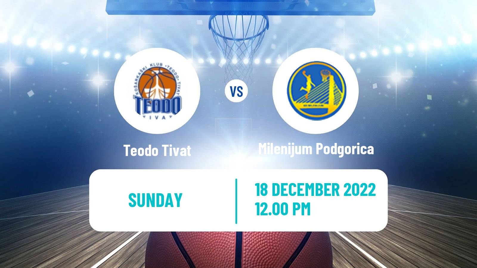 Basketball Montenegrin Prva A Liga Basketball Teodo Tivat - Milenijum Podgorica