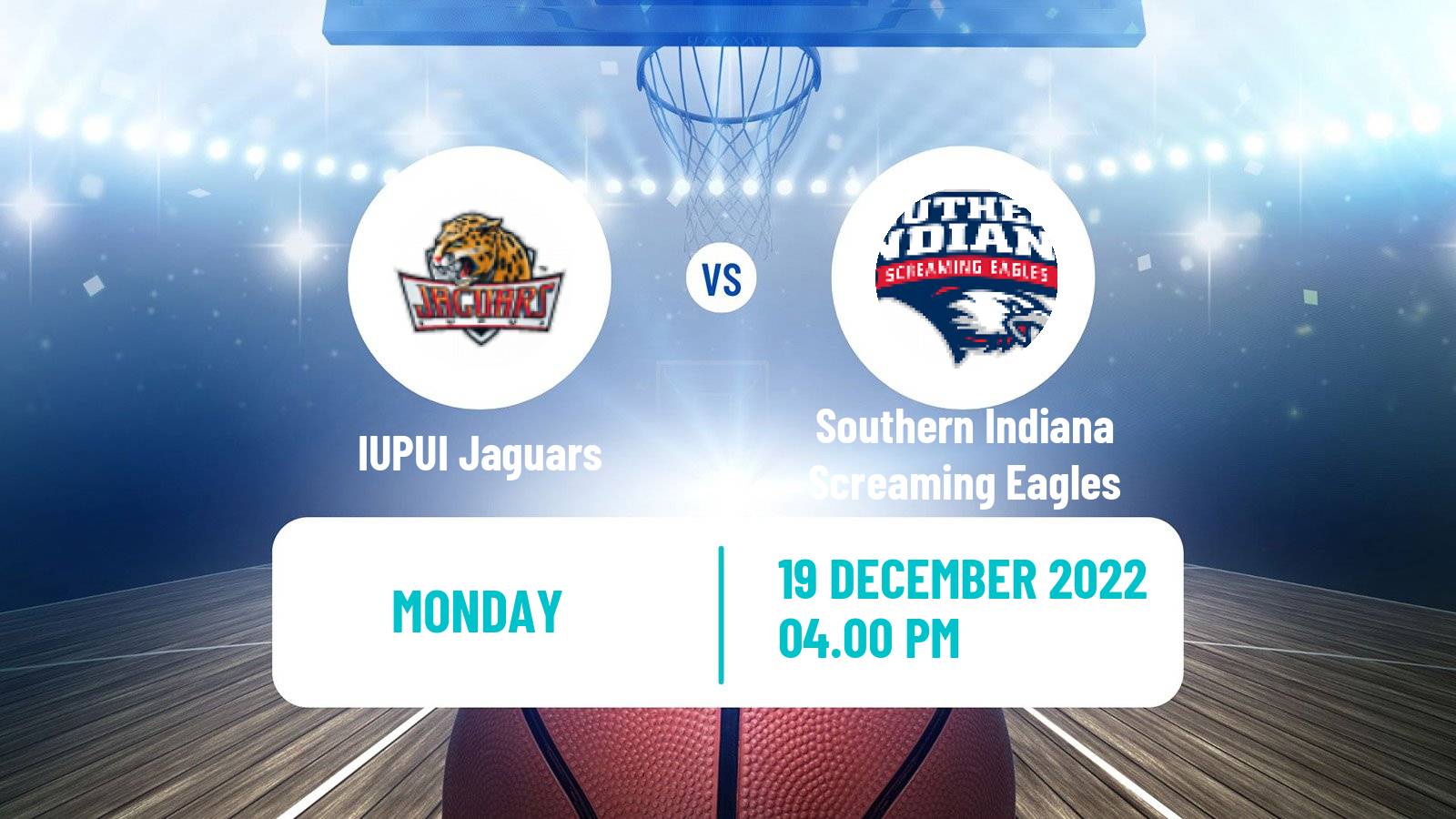 Basketball NCAA College Basketball IUPUI Jaguars - Southern Indiana Screaming Eagles