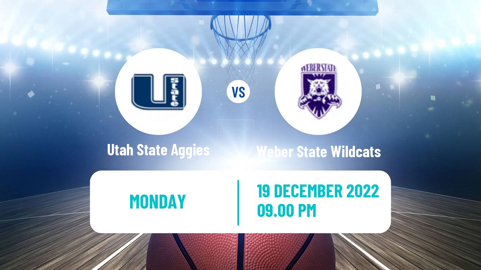 Basketball NCAA College Basketball Utah State Aggies - Weber State Wildcats