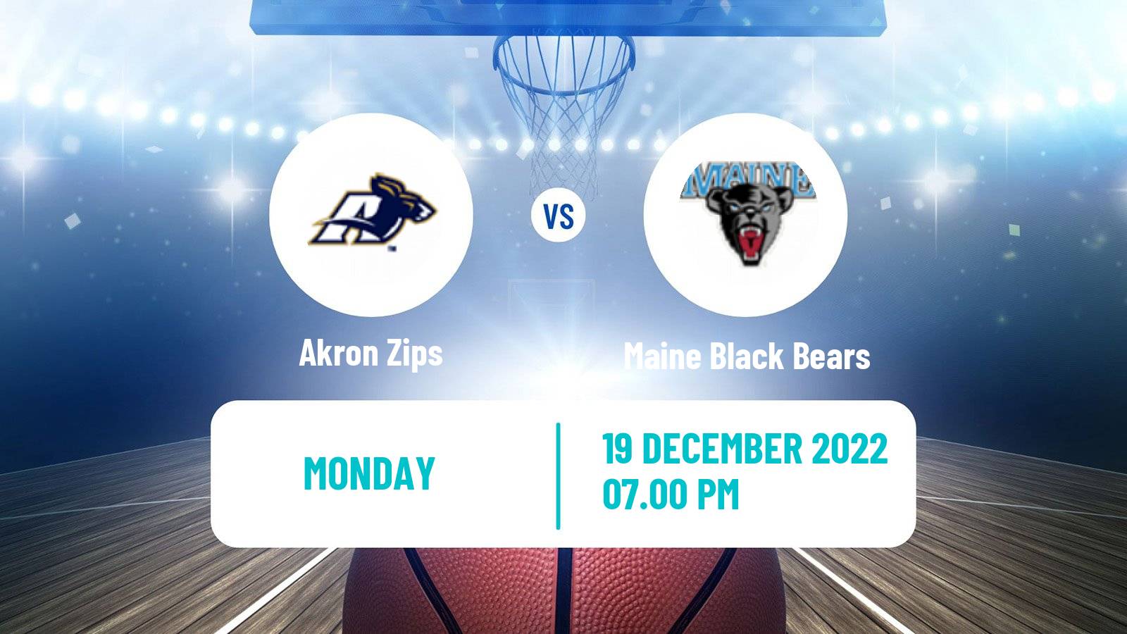 Basketball NCAA College Basketball Akron Zips - Maine Black Bears