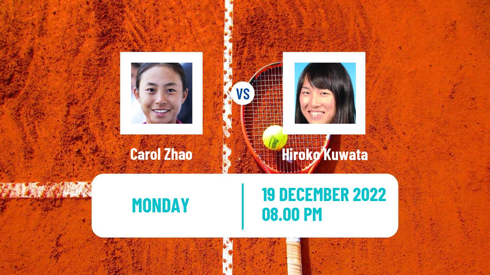 Tennis ITF Tournaments Carol Zhao - Hiroko Kuwata