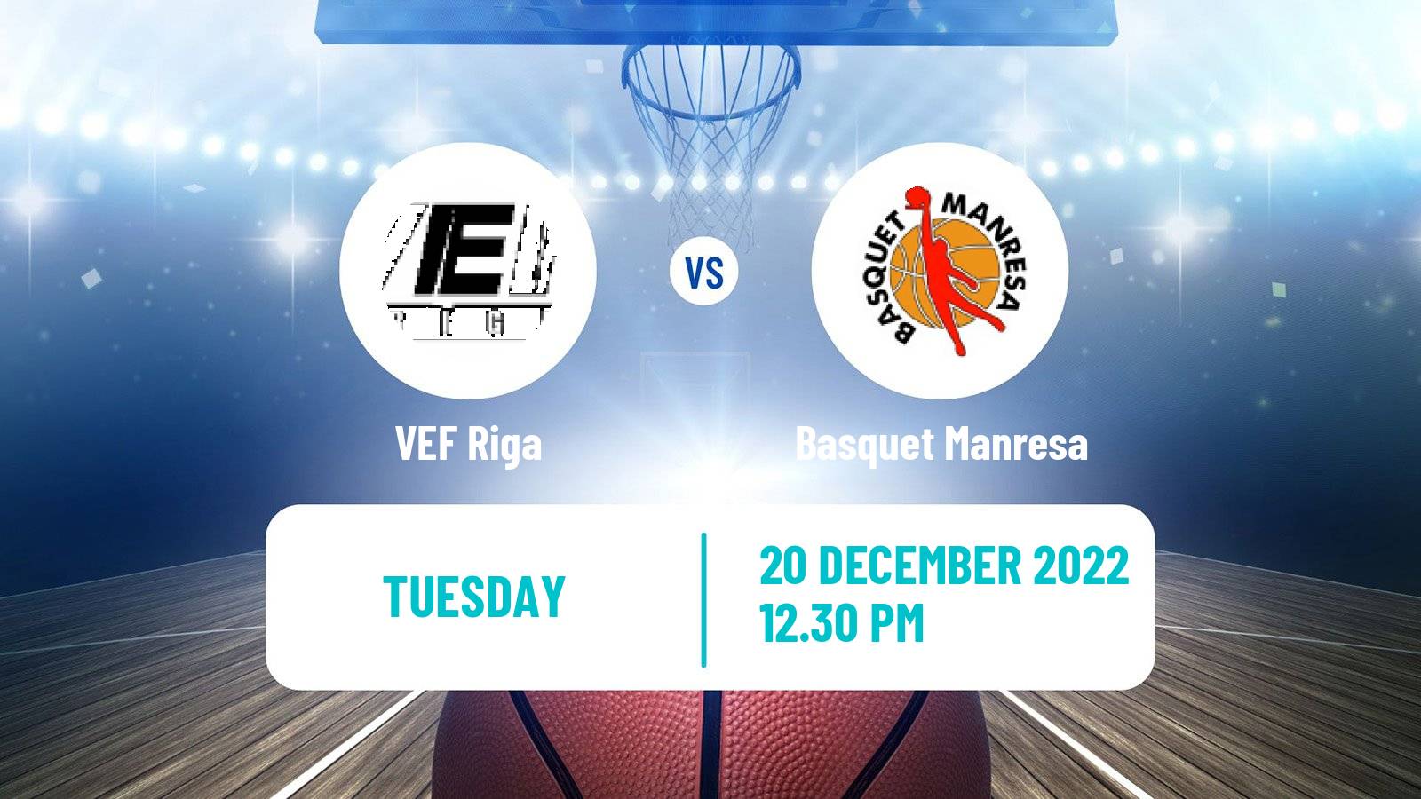 Basketball Champions League Basketball VEF Riga - Basquet Manresa