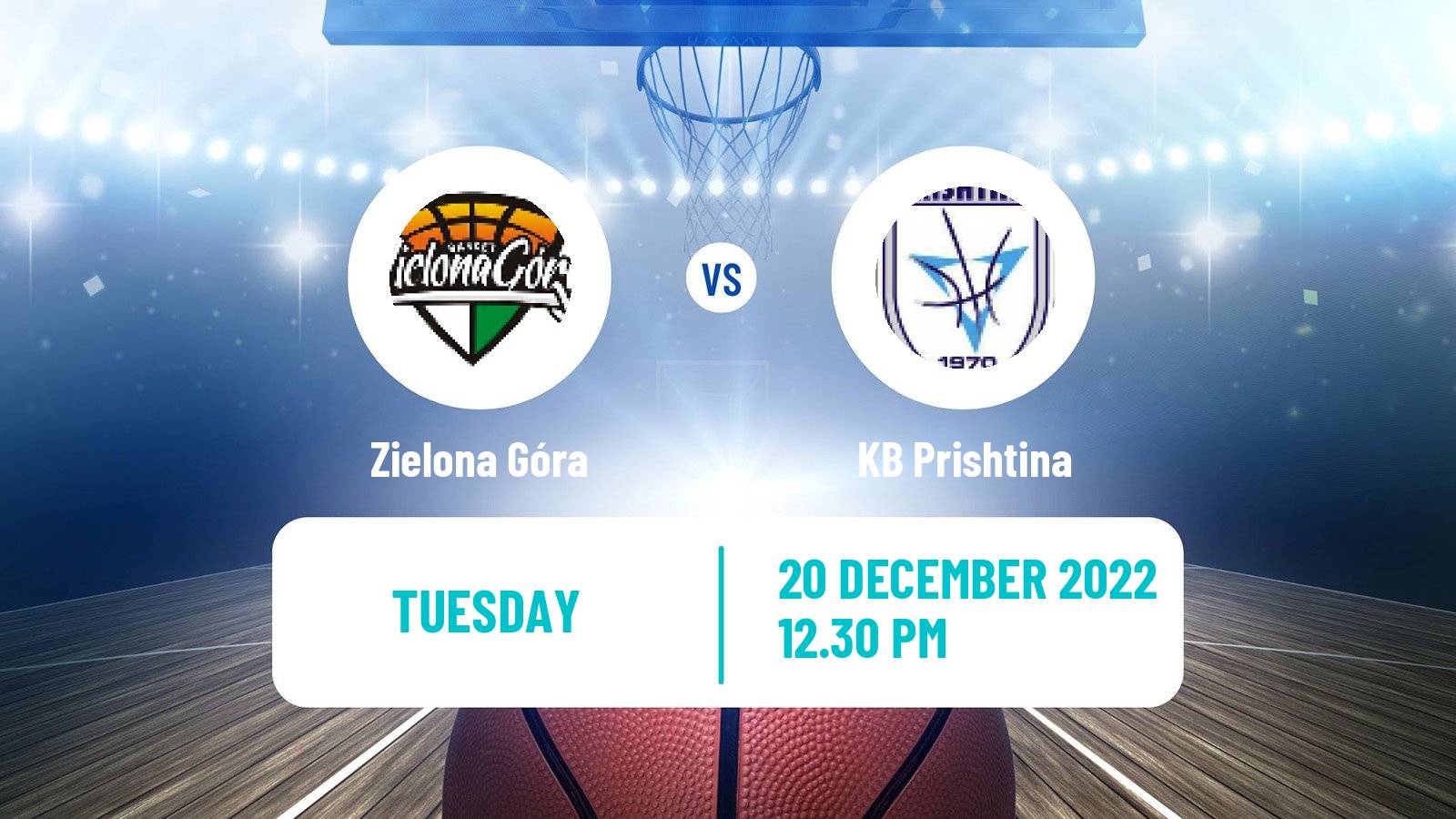 Basketball ENBL Zielona Góra - Prishtina