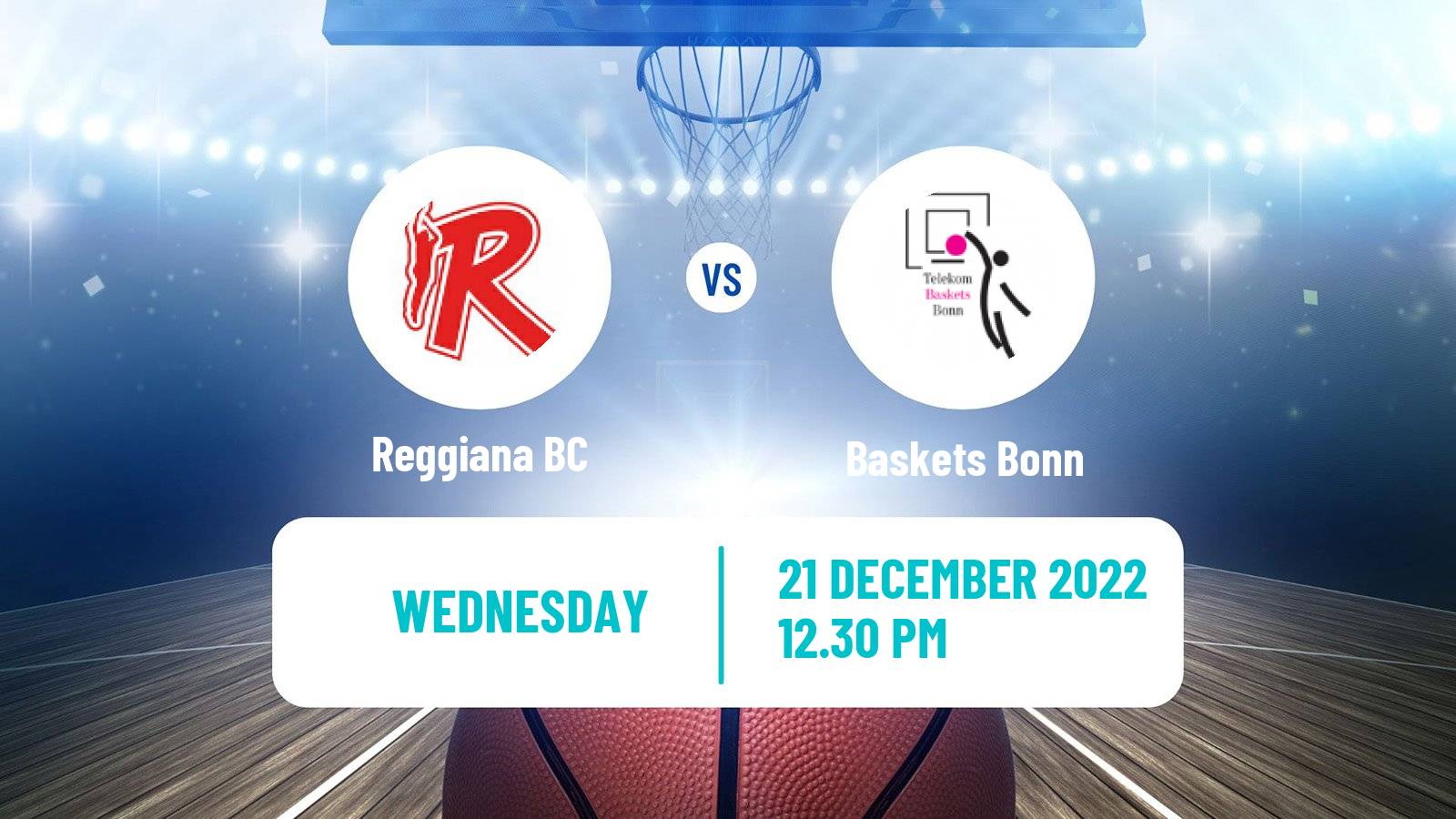 Basketball Champions League Basketball Reggiana - Baskets Bonn