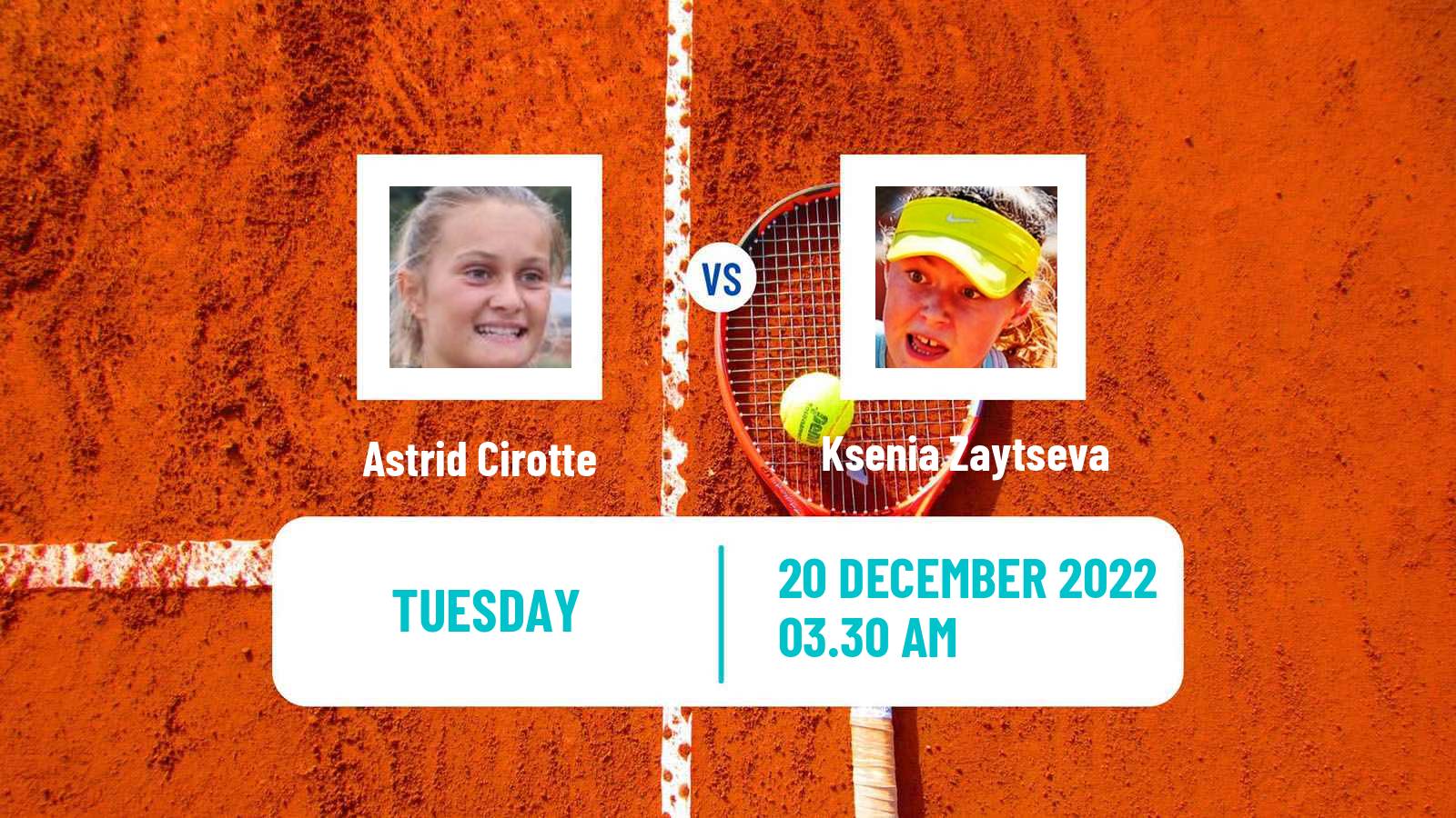 Tennis ITF Tournaments Astrid Cirotte - Ksenia Zaytseva