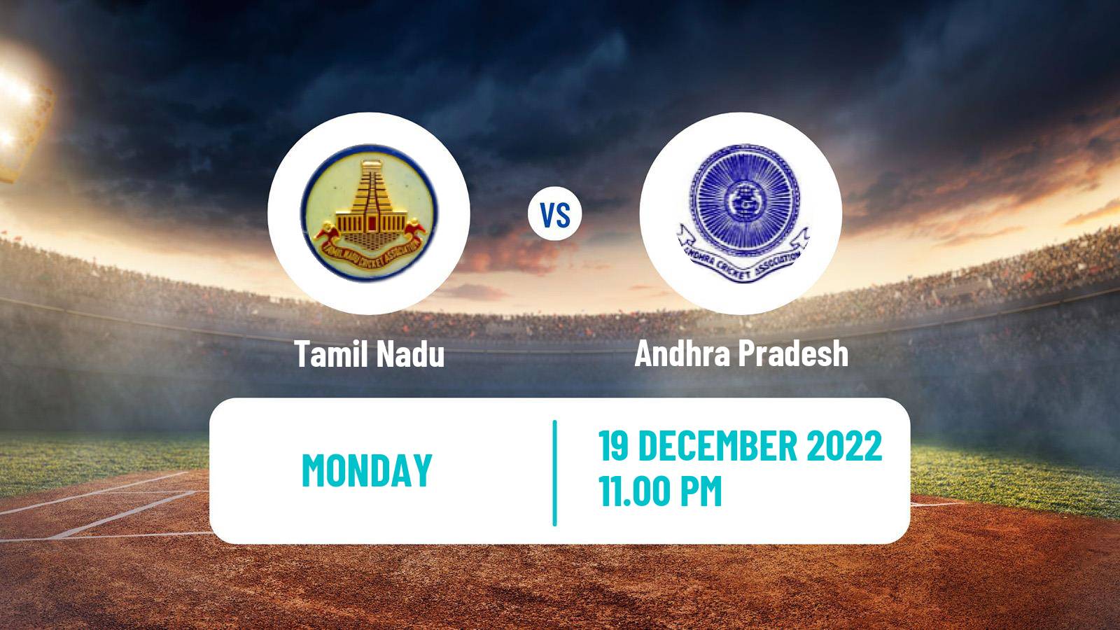 Cricket Ranji Trophy Tamil Nadu - Andhra Pradesh
