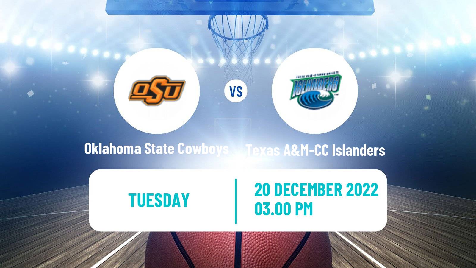 Basketball NCAA College Basketball Oklahoma State Cowboys - Texas A&M-CC Islanders