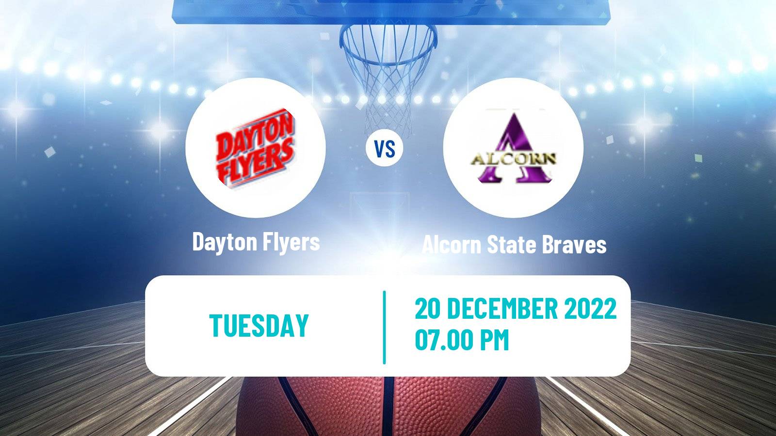 Basketball NCAA College Basketball Dayton Flyers - Alcorn State Braves