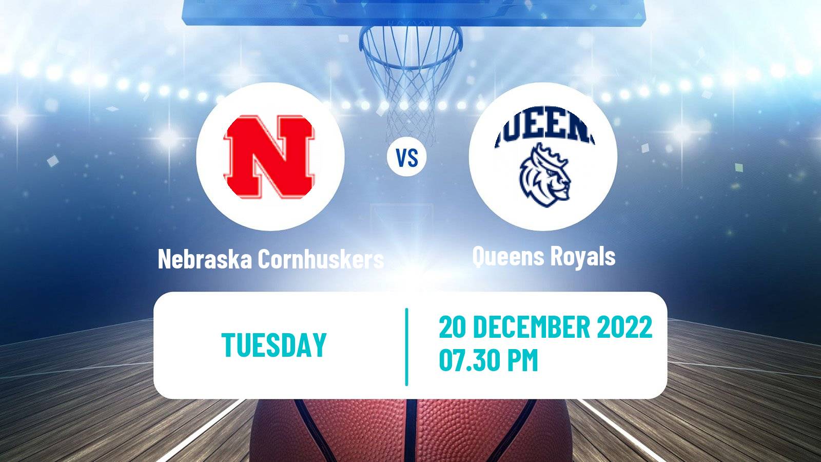 Basketball NCAA College Basketball Nebraska Cornhuskers - Queens Royals