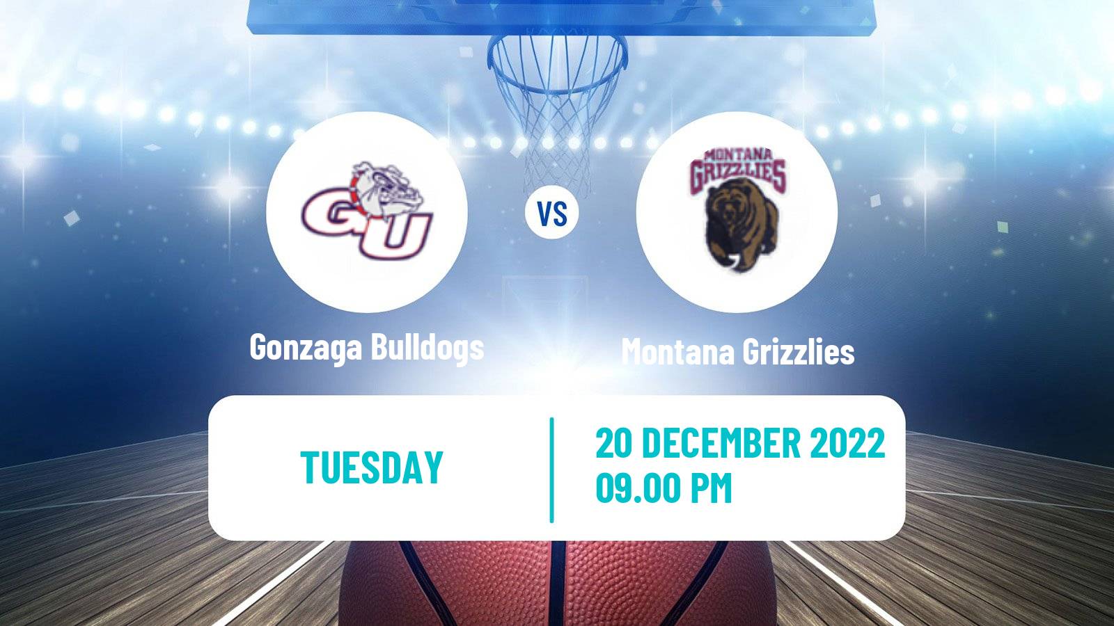 Basketball NCAA College Basketball Gonzaga Bulldogs - Montana Grizzlies