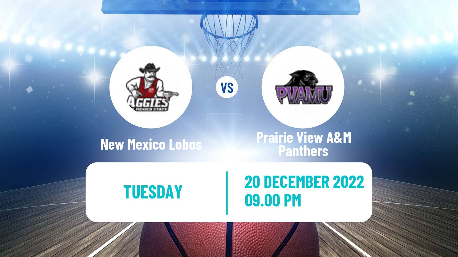 Basketball NCAA College Basketball New Mexico Lobos - Prairie View A&M Panthers