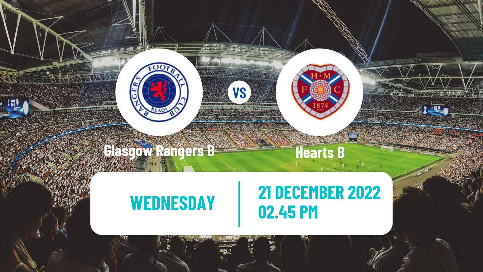 Soccer Scottish Lowland League Glasgow Rangers B - Hearts B