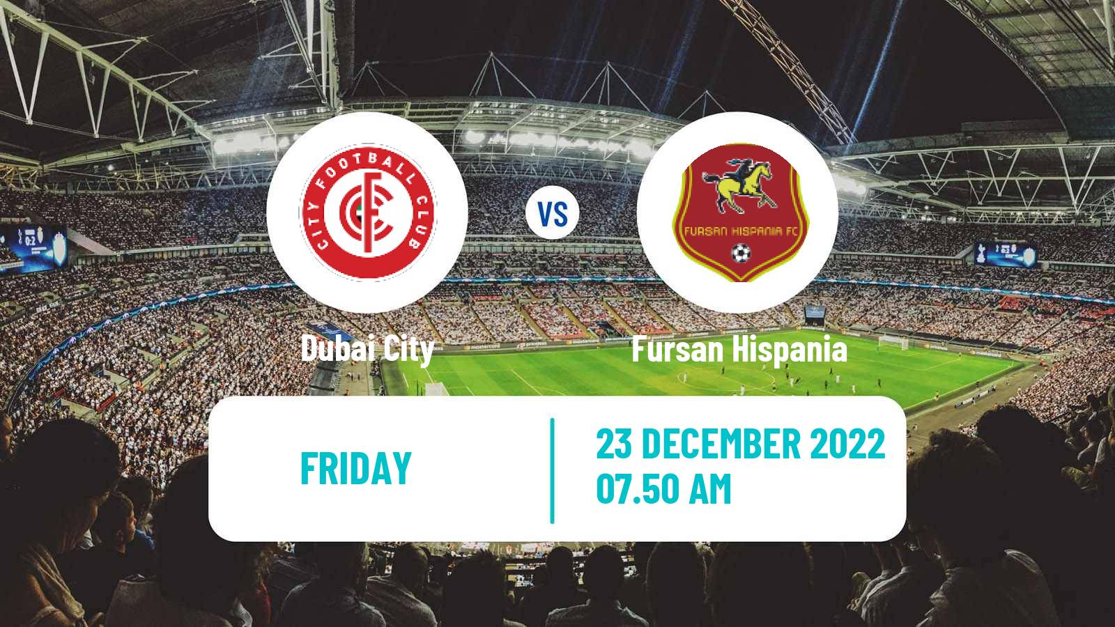 Soccer UAE Division 1 Dubai City - Fursan Hispania